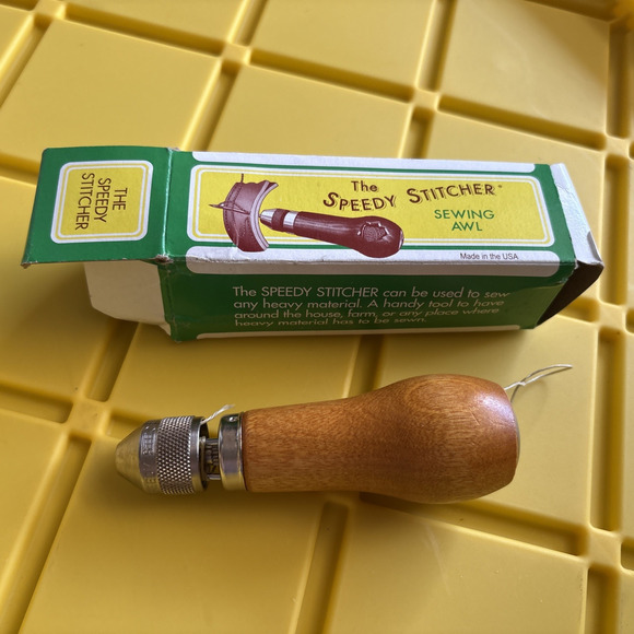 Vintage Speedy Stitcher Sewing Awl Kit Open Box - Picture 5 of 9